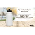 thumbnail image 4 of White Water Bottles 20 oz. Set of 10, Bulk Pack - BPA-Free, Reusable, Squeezable - White Black, 4 of 5