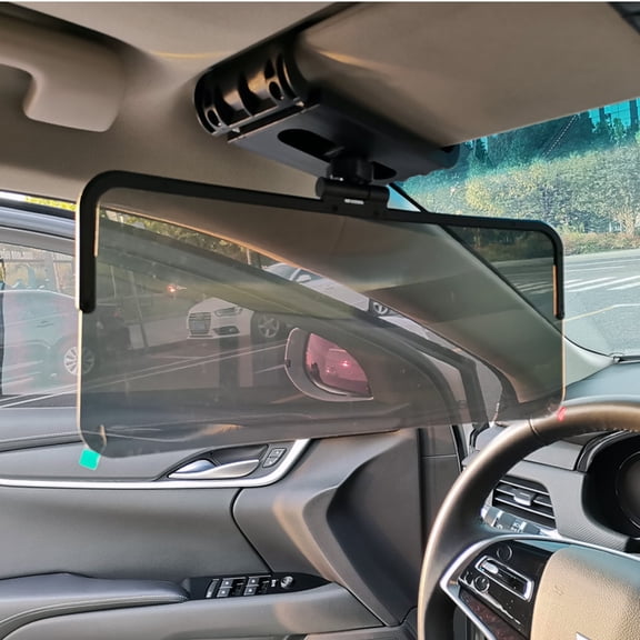 Auto Sun Visor - 360 Degree Adjustable UV Protective & Anti-Glare | Universal Fit for Car, Truck, SUV | Black