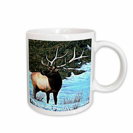 

3dRose Elk Ceramic Mug 15-ounce