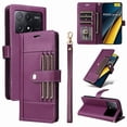 thumbnail image 1 of FOXDOCK Funda tipo Cartera para Xiaomi POCO X6 Pro – Cubierta de Cuero PU con Múltiples Ranuras, Bolsillo para Efectivo y Correa de Muñeca, 1 of 6