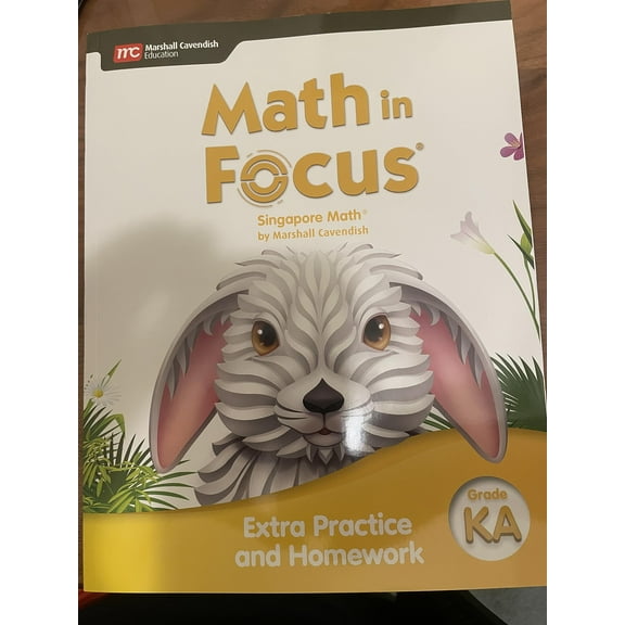 Pre-Owned Math in Focus, Math in Focus Extra Practice and Homework Volume A Grade K 9780358102960 0358102960 -