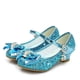 thumbnail image 1 of Nuevos zapatos de cuero de tacón alto para niñas de primavera de Disney, decoración de lazo superior con lentejuelas, zapatos individuales de baile para niños, plantilla de 34 cm, 21,2 cm Gao Jinjia LED, 1 of 2