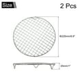 thumbnail image 2 of Uxcell 2 Pcs Round Cooking Rack with Legs, Dia 8.9 Inch 304 Stainless Steel Barbecue Grill for Cooking Baking Barbecue Air Fryer Racks, Silver, 2 of 5
