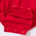 thumbnail image 4 of Sngxgn Baby Girl Romper Dress Ruffle Long Sleeve Bodysuit Onesie Tutu Dress (Red,59), 4 of 9