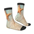 thumbnail image 5 of Vsdgher Starfish On The Sand Beach Pattern Kids Socks Boys Girl Crew Athletic Half Sport Running Breathable Socks Lightweight Stretch Crew Socks, 5 of 6