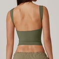 thumbnail image 7 of Staron Women's Casual Round Neck Tank Top Open Back Sleeveless Blouse Solid Color Cropped Fashion Summer Vacation Party, Army Green M, 7 of 7