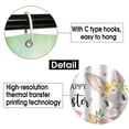 thumbnail image 4 of Easter Bunny Easter Eggs Shower Curtain Floor Mat 4-piece Set Shower Curtain Toilet Seat Cover Floor Mat Waterproof Decor Spring Theme Home(B), 4 of 6
