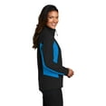 thumbnail image 3 of Port Authority Ladies Core Colorblock Soft Shell Jacket-4XL (Black/ Imperial Blue), 3 of 6