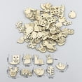 thumbnail image 3 of letairis 200x Animal Flower Leaf Pattern Multi-function DIY Pendant Handmade Practical Home Decoration Scrapbooking Craft Wooden Ornament, 3 of 6