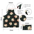 thumbnail image 7 of Green and Black Christmas Plaid Santa Apron-Garden Aprons for Women with Pockets-Cotton Linen Waterproof Kitchen Cooking Gardening Aprons Adjustable for Kitchen,Cooking,BBQ and Salon 32"x27", 7 of 7