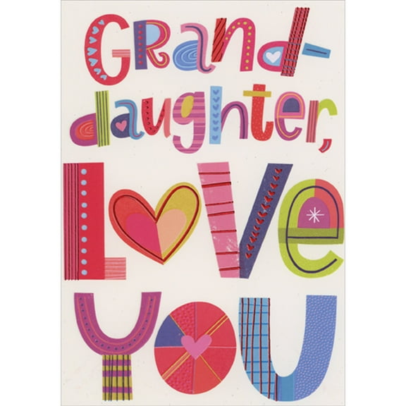 Granddaughter Valentine's Day Greeting Card w/Envelope