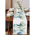 thumbnail image 2 of Table Runner Dresser Scarf 13 x 60 Inch Spring Floral Vintage Hydrangea Flower Leaf Plant Bottle Table Runners Non-Slip Heat Kitchen Dining Table Decor for Indoor Outdoor Home Party Decoration, 2 of 7