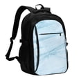 thumbnail image 1 of Fotbe Blue Marble Mochila con Estampado y Puerto USB para Hombre y Mujer, Mochila Antirrobo, Mochila de Viaje, Mochila Escolar, Mochila Universitaria, 1 of 7