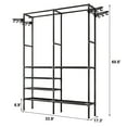 thumbnail image 4 of 4-Tier Garment Rack, Heavy Duty Clothes Rack with Extended Hanger, Freestanding Wardrobe Closet Clothing Rack for Hanging Clothes-Black, 4 of 9