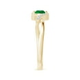 thumbnail image 3 of ANGARA Natural Solitaire Emerald Bypass Promise Ring with Diamond Accents in 14K Yellow Gold for Women (Size-4mm) | May Birthstone, Anniversary, Jewelry Gift for Women | Natural Emerald Ring, 3 of 9