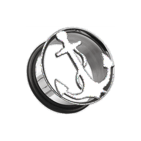 

Classic Anchor Hollow Steel Single Flared Ear Gauge Plug