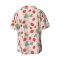 thumbnail image 7 of Kdxio Men's Hawaiian Shirt for Men Short Sleeve Shirt Strawberry And Flowers Summer Casual Holiday Beach Button Down T-Shirts, 7 of 7
