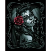 dga day of the dead signature collection super soft queen size plush blanket - jaded
