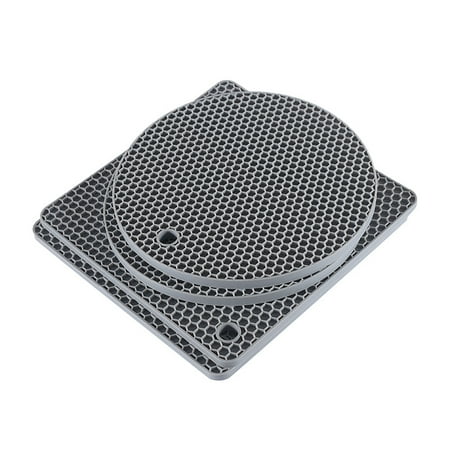

Grandest Birch 4Pcs/Set Place Mats Flexible Non-stick Honeycomb Design Portable Silicone Table Pot Bowl Mats Kitchen Supplies Flex