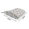thumbnail image 5 of Dragonfly Lumbar Pillow, Abstract Bugs Hippie Style Sketchy Flowers Art, Soft Back Cushion for Office Chairs with Adjustable Straps, 14" x 13", Pale Blue Purple, by Ambesonne, 5 of 7