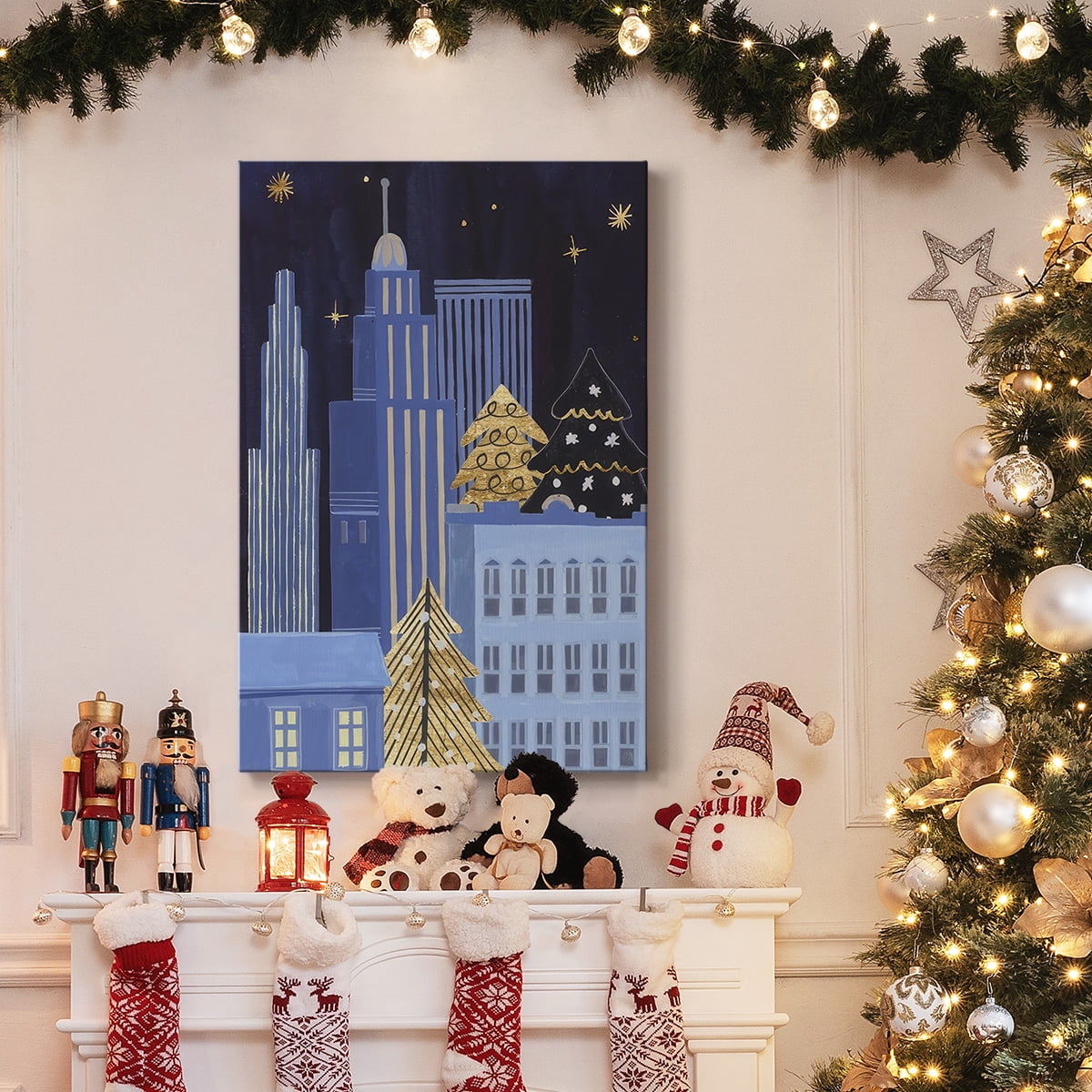 Holiday Night Collection B- Gallery Wrapped Canvas