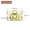 thumbnail image 2 of Uxcell 2 Pack Hasp Clasp Latch Lock, 30 x 18mm Decorative Retro Toggle Latch, Gold, 2 of 6