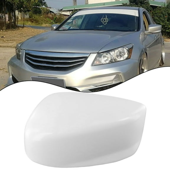 White Mirror Cover Cap For Honda For Accord 2008-2012 - Left Side Replacement