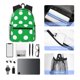 thumbnail image 4 of Disketp Green And White Polka Dot Mochila Ligera Clásica con Múltiples Bolsillos, Mochila Casual para Hombre y Mujer, Ideal para Escuela, Trabajo y Viajes, 4 of 6