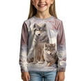thumbnail image 3 of DISNIMO Wolf Print Boys T Shirt Long Sleeve T Shirts for Kids Crew Neck Tshirt Girls Cute T-Shirts for 3-4 Year Old Girls Clothes Long Sleeve Shirts for Boys Soft Shirts Kids Fall Outfits, 3 of 7