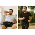 thumbnail image 3 of Hanes Men's 2-Pack Cotton Knit Short (Black/Black, Size Large), 3 of 5