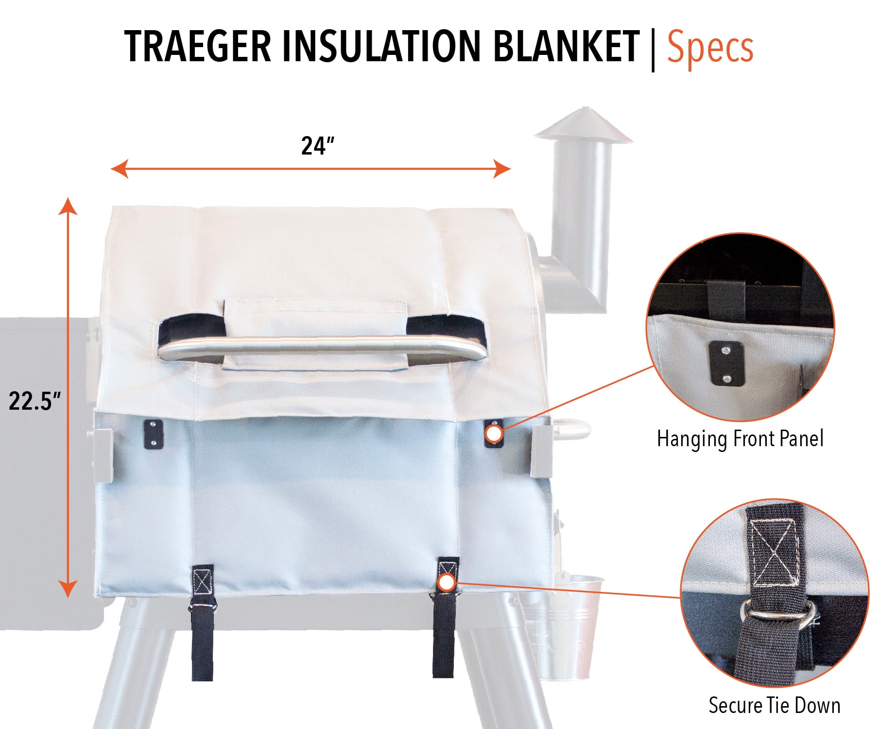 Smoker Insulation Blanket For Traeger Pro 22 Series And Lil