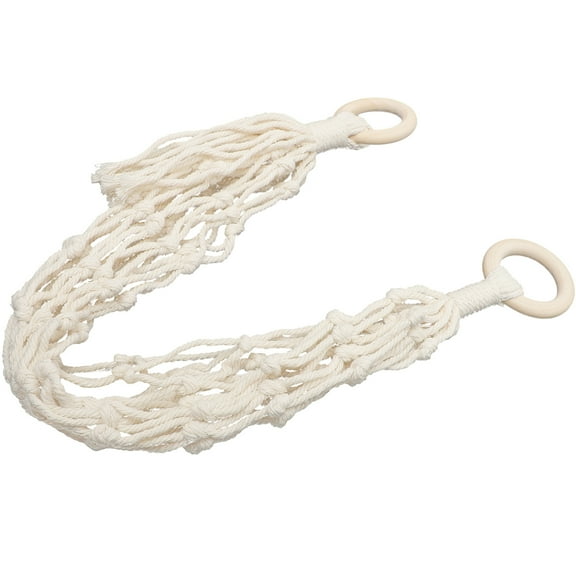 Raindrops 1Pcs Beige Cotton Rope Hanging Fruit Hammock for Organizing Fruits in Home Decor