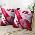 thumbnail image 3 of LALILO Throw Pillow Covers Oil Oil Canvas Oil Pink Yellow Acrylic Cushion Cover 18" x 18", 4070 Pack, 3 of 6