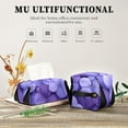 thumbnail image 7 of Beauty Dark Purple Flowers Tissue Box Cover Leather Square Rectangle Tissue Box Holder for Bathroom Living Room Desk Office Decor, 7 of 7