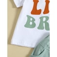 thumbnail image 5 of Big Brother Little Brother Matching Outfit Toddler Baby Boy Short Sleeve Crewneck Shirts Shorts Set Summer Clothes, 5 of 7