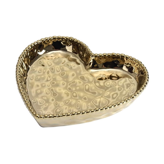 Pampa Bay Love is in the Air Medium Heart Dish (1, Gold)
