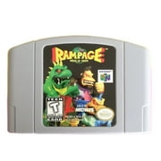 Rampage World Tour Video Games Cartridge Card for N 64 Us Version