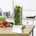 thumbnail image 3 of Kyoffiie Herb Saver for Refrigerator Clear Fresh Herb Keeper Tall Shape Herb Saver Pod Cilantro Saver Container Breathable Plastic Herb Preserver Container Durable for Parsley Cilantro Mint, 3 of 7