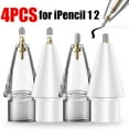 thumbnail image 2 of 4 /1PCS Pointes de Remplacement pour Tablette pour Apple Pencil 1 2 Génération Stylet Pointe de Crayon Premium Résistante à l'Usure pour IPencil 2X Transparent, 2 of 6