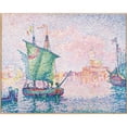 thumbnail image 2 of Paul Signac 14x12 Gold Ornate Wood Frame and Double Matted Museum Art Print Titled - Venice, the Pink Cloud, 1909, 2 of 4