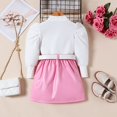 thumbnail image 5 of NIEWTR Baby Girl Fall Winter Outfits Contrast Color Candy Color Block Long Sleeve Sweatshirt Pants or Skirt Girls Sweatsuit Fall Clothes, 5 of 8
