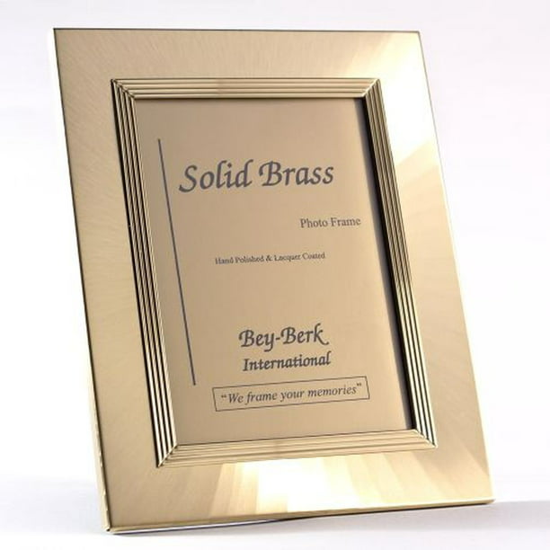 Bey Berk Brass 4"X6" Picture Frame With Easel Back