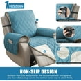 thumbnail image 2 of 100% Waterproof Recliner Chair Cover - Non-Slip Granules, Elastic Band, Perfect Fit for Reclining Chairs (Light Blue, 23"), 2 of 7