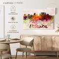 thumbnail image 5 of Elephant Stock Atlanta Skyline Colors Wall Art - Horizontal Canvas Wall Art - Living Room Wall Decor - Places Canvas - Orange And Green Decor - 12" x 8", 5 of 8