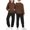 Brown, variant on AJTQTH Girls 2 Piece Outfits Unisex Hoodie Sweatsuit Sets Oversized Long Sleeve Hooded Pullover Sweatshirt and Baggy Fall Fashion Sweatpant with Pockets Bronze 5-6 Years