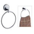 thumbnail image 1 of Toalla Cromada Soporte para Toallas de Perchas Estante de Almacenamiento Resistente en 155x205x55mm Soledad Anillo Toallas Redondas, 1 of 10