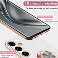 thumbnail image 4 of Compatible with Samsung Galaxy A15 5g Case with Ring Holder Pink, Aesthetic Phone Case Samsung A15 5g Case Silicone Soft TPU Slim Cover Shockproof Luxury with Kickstand (White), 4 of 7