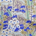 thumbnail image 1 of oneOone Polyester Spandex Brown Fabric Asian Floral Botanical Flower Fabric For Sewing Printed Craft Fabric By The Yard 56 Inch Wide, 1 of 4