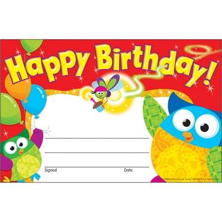 UPC 078628810448 product image for Trend Happy Birthday Owl-Stars Recognition Awards | upcitemdb.com