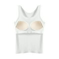 thumbnail image 3 of Women's Tanks & Seamless Ribbed with Built-In Bra Support for Daily Layering and Casual Wear Soft Stretch Tank Top for All Seasons, 3 of 4